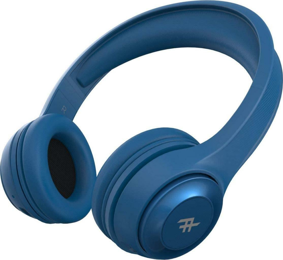 Ifrogz Aurora Noise Isolating Bluetooth Headphones On-Ear Controls and Mic Blue