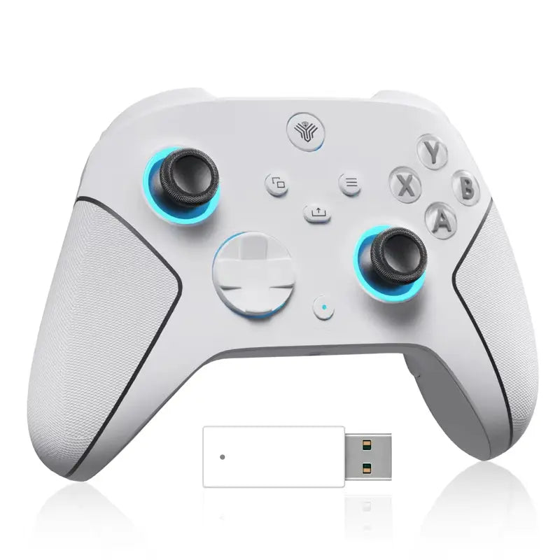YUYIU Macro Wireless Halleffect Controller for XBOX ONE | XBOX X/S and Steam PC with Hall Effect Joysticks, Programmable, Turbo, Dual Switch Triggers, Dual Vibration, 7 RGB Lights, 3.5Mm Audio Jack, 1000Mah Battery