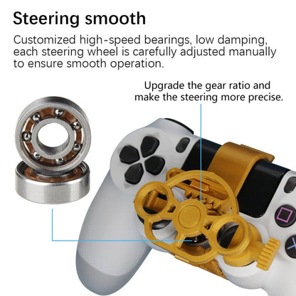 Mini Steering 3D Printing Wheel Racing Games Auxiliary Controller Game Joystick Simulator Gamepad for Sony PS4 Controller