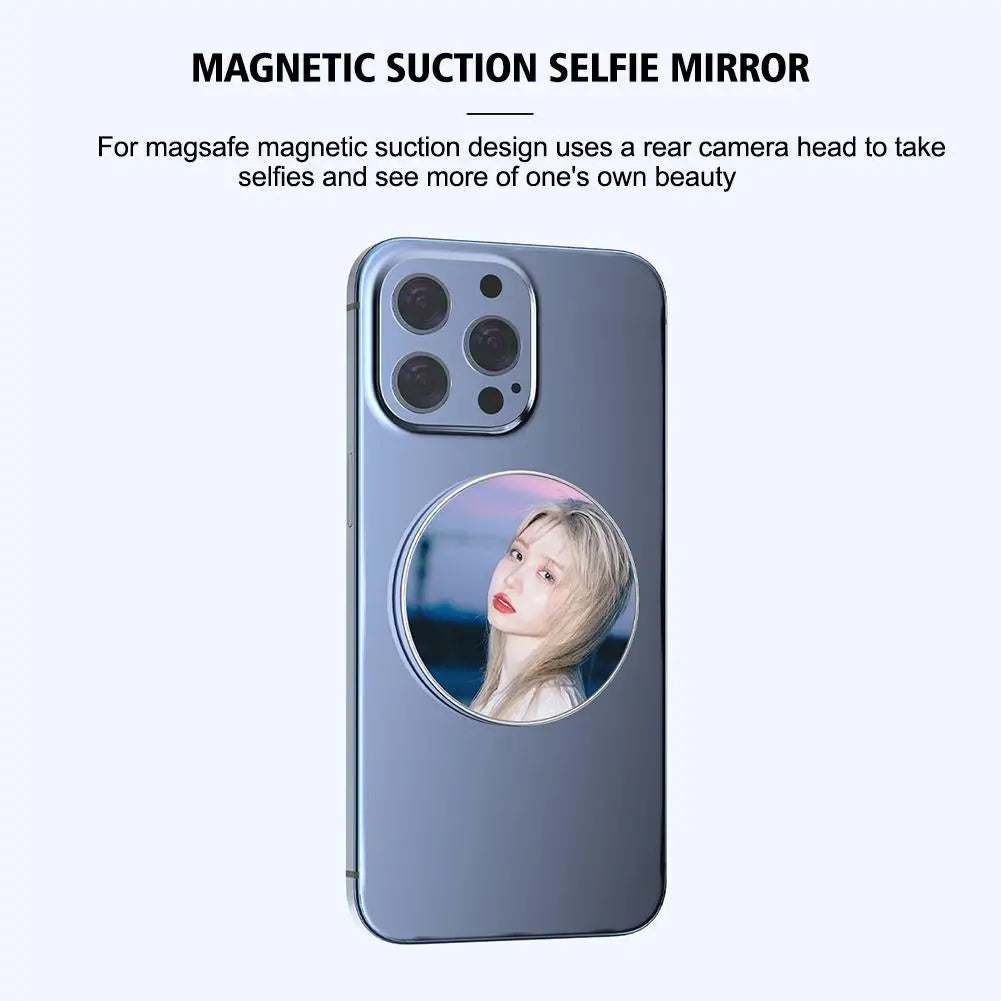 Handheld Selfie Mirror Portable round Reflection Convex Mirrors for Photography Prop Vlogging Traveling Accessories