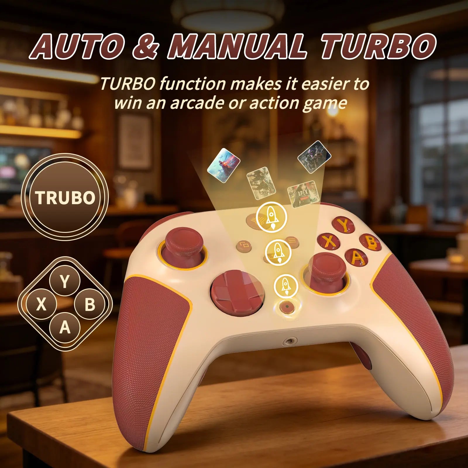 YUYIU Macro Wireless Halleffect Controller for XBOX ONE | XBOX X/S and Steam PC with Hall Effect Joysticks, Programmable, Turbo, Dual Switch Triggers, Dual Vibration, 7 RGB Lights, 3.5Mm Audio Jack, 1000Mah Battery