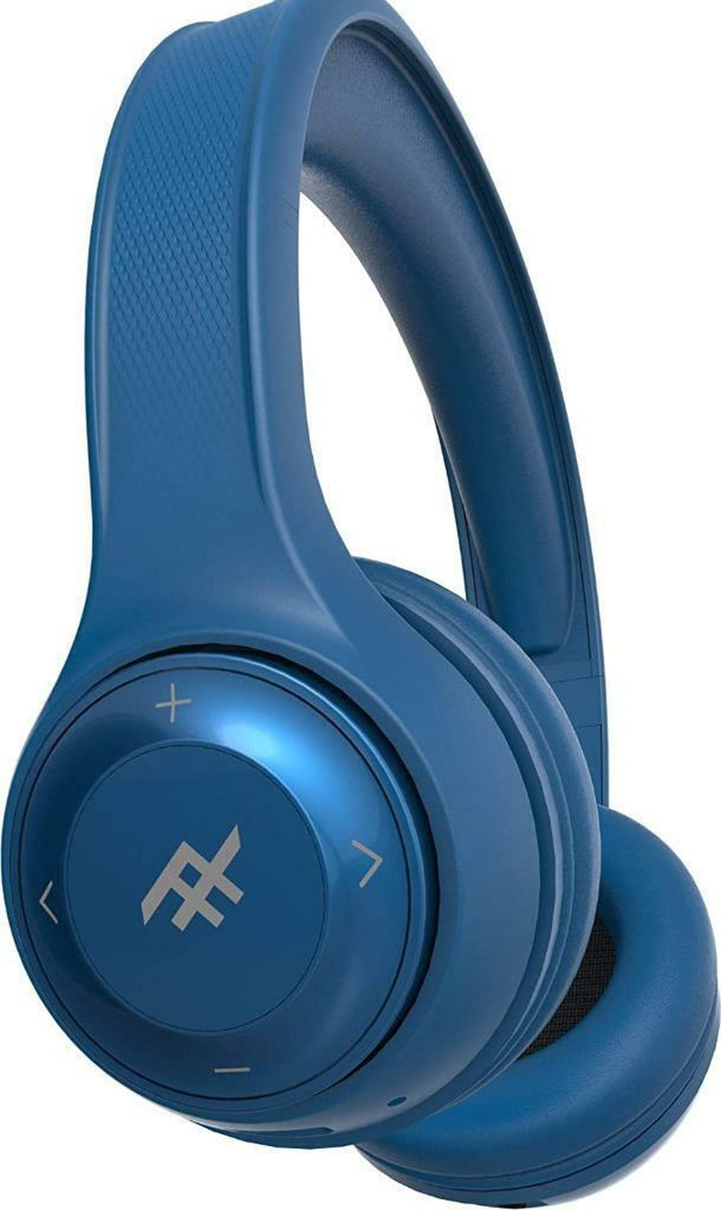 Ifrogz Aurora Noise Isolating Bluetooth Headphones On-Ear Controls and Mic Blue
