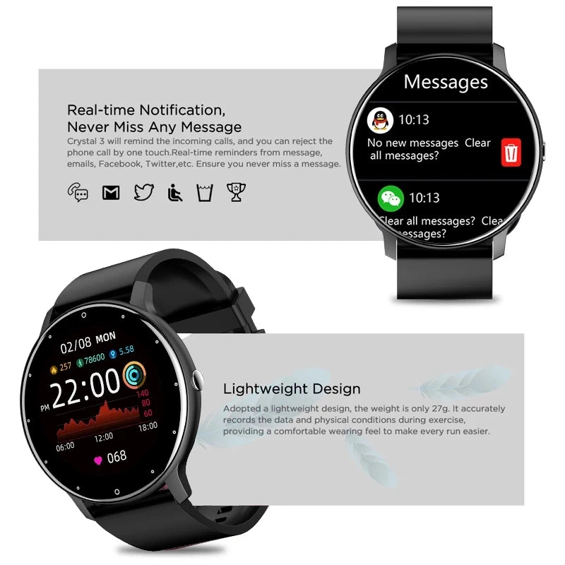 2026 All-in-One Smart Watch for Men and Women - Heart Rate Monitor, Waterproof, and Fitness Tracker for Android & iOS