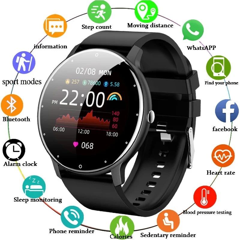 2026 All-in-One Smart Watch for Men and Women - Heart Rate Monitor, Waterproof, and Fitness Tracker for Android & iOS
