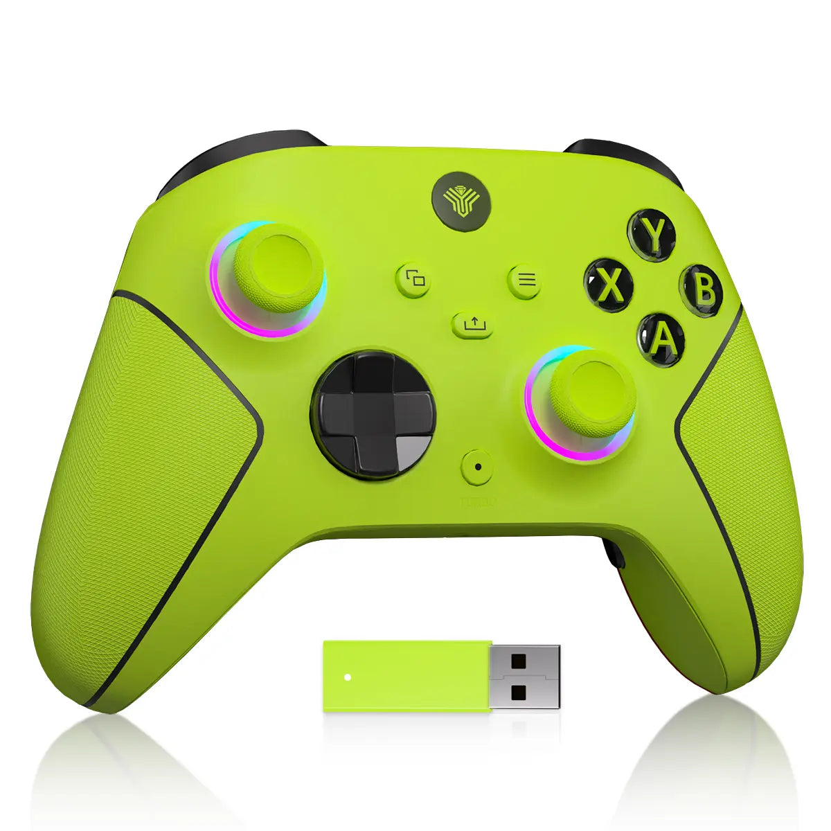 YUYIU Macro Wireless Halleffect Controller for XBOX ONE | XBOX X/S and Steam PC with Hall Effect Joysticks, Programmable, Turbo, Dual Switch Triggers, Dual Vibration, 7 RGB Lights, 3.5Mm Audio Jack, 1000Mah Battery