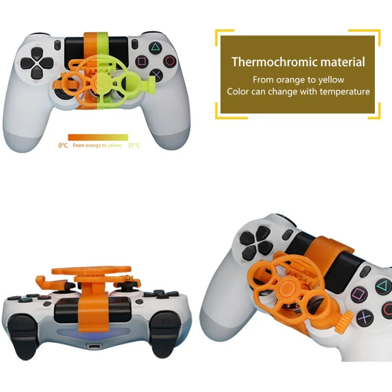 Mini Steering 3D Printing Wheel Racing Games Auxiliary Controller Game Joystick Simulator Gamepad for Sony PS4 Controller