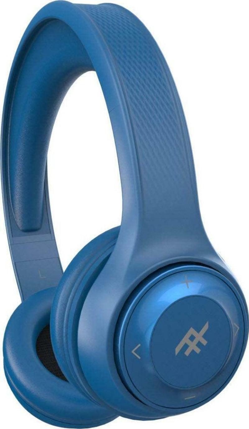 Ifrogz Aurora Noise Isolating Bluetooth Headphones On-Ear Controls and Mic Blue