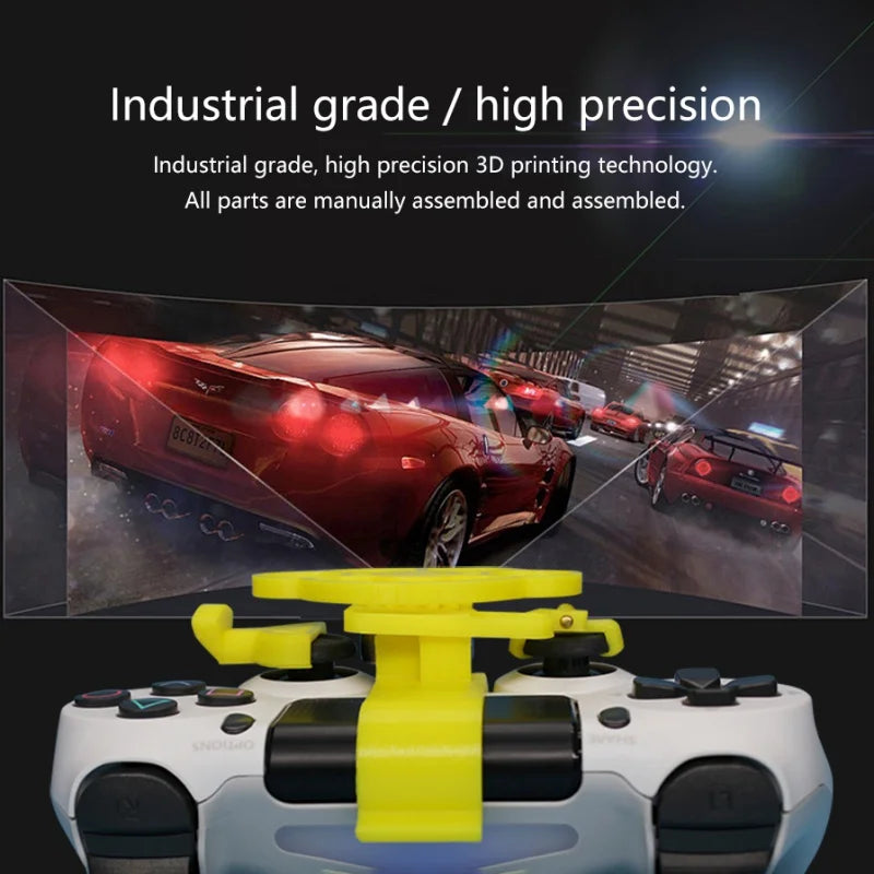 Mini Steering 3D Printing Wheel Racing Games Auxiliary Controller Game Joystick Simulator Gamepad for Sony PS4 Controller