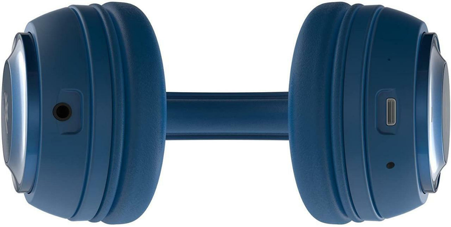 Ifrogz Aurora Noise Isolating Bluetooth Headphones On-Ear Controls and Mic Blue